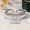 Elegant White Imitation Pearls with Bright Cubic Zirconia Rings for Women Silver Color Open Ring Wedding Jewelry Engagement Gift