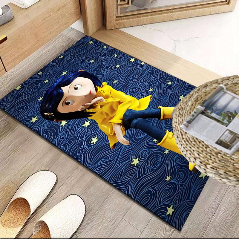 Nighttime Adventure Doll Carpet, Kitchen Rugs, Yoga Mat, Non-Slip Mats, Rug for Bathroom, Living Room bedroom, Camping Rugs Christmas Gift