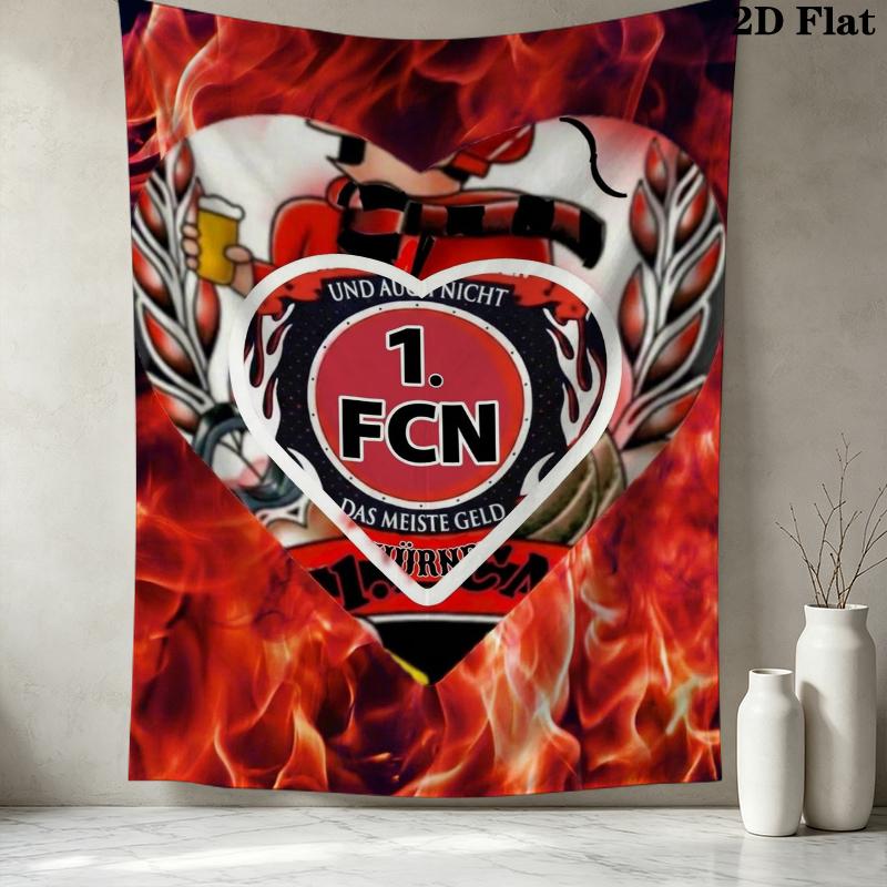 1 FC Nürnberg Wall Tapestry Aesthetic Wall Hanging Printed Fabric Blanket Decorative Tapestries for Bedroom Living Room Home Decor