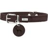 Collar - HUNTER - Aalborg 47 - Soft Cowhide Leather - Dark Brown - 37-43 Cm