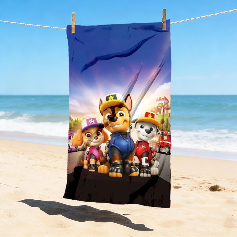 Paw Patrol Adventure Stylish Digital Printing Beach Towel Quickdrying Absorbent Blanket For Beach Pool Gym Travel Christmas Gift C922489