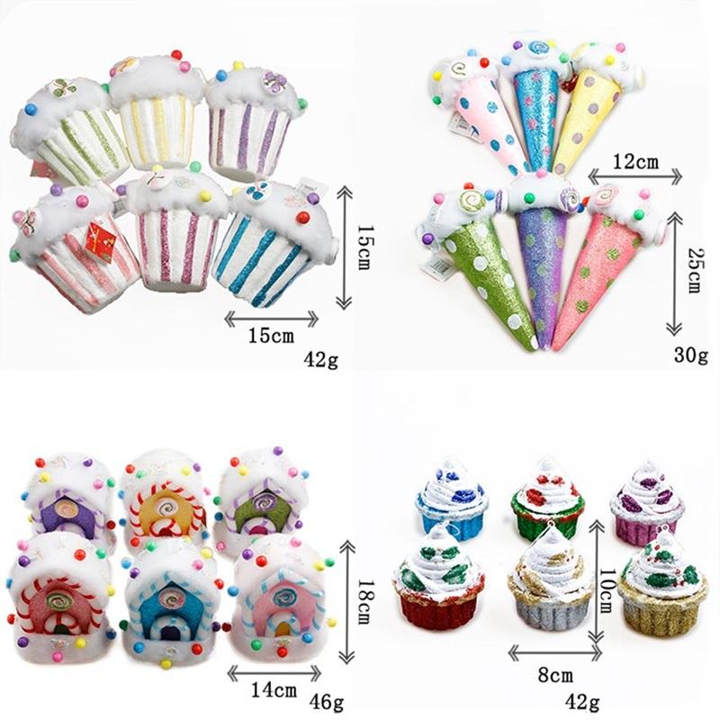 1 шт. Рождественские украшения, цветные пенопластовые конфетные домики, подвески для рождественской елки