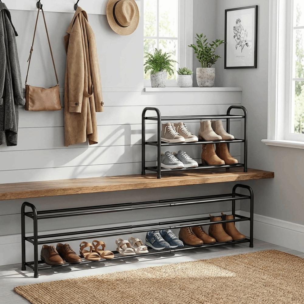 Adjustable Storage Shoe Storage Organizer Flexible Storage Adjustable Shoe Rack Doorway