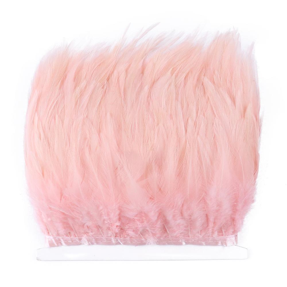 Feather4-6inch High Quality Chicken Feathers Trim Fringe 1meter Mint Green Rooster Feather Ribbon Wedding Dress Creative Crafts Plumes