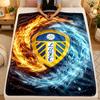 Фланелевое одеяло Leeds United Football Теплое Мягкое Плед для использования на диване кровати в гостиной