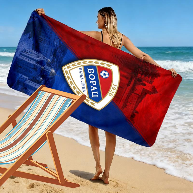 Borac Banja Luka Print Beach Towel, Large Soft Quick Dry Towel for Beach Camping Swimming