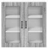 Wall Mounted Glass Cabinet LUCCA Grey Sonoma 80 x 31 x 80 cm
