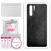 apgo Protective Skin Sticker for the Back Compatible with Huawei P30 Pro, Wrap Film, Foil, Vinyl - Pattern Black Leather