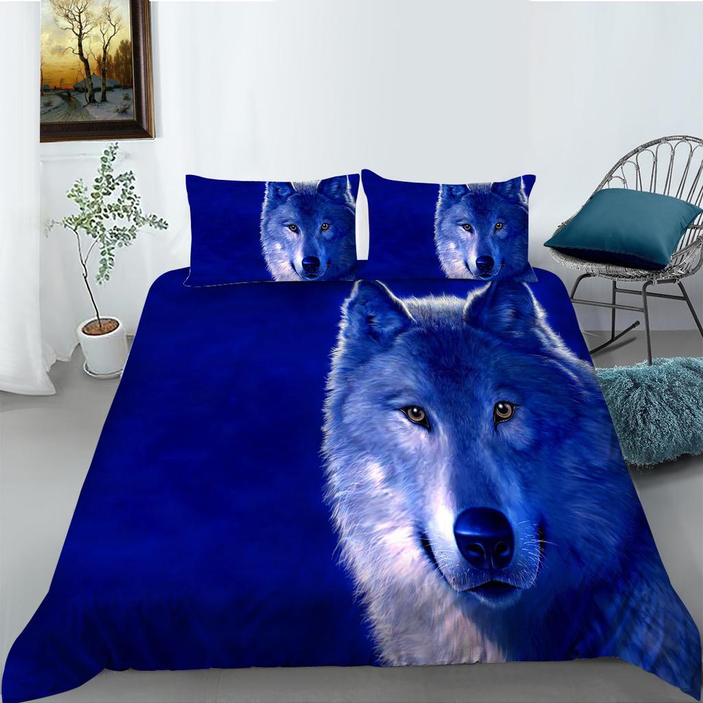 Wolf Series Polyester Bedding Two- And Three-Piece Sets Can Be Digitally Printed