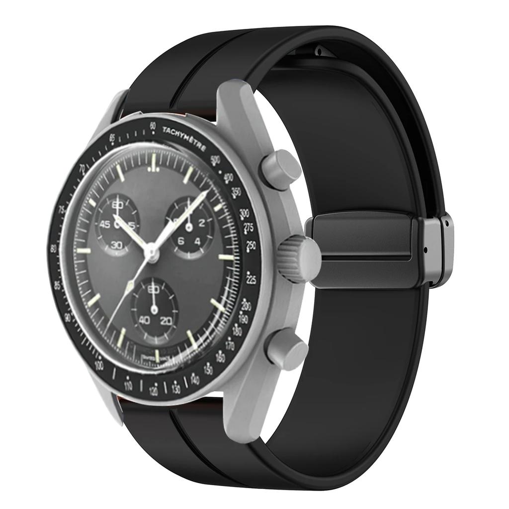 2025 Silicone Strap For Omega X Swatch Joint MoonSwatch Planet Watch Band Metal Magnetic Buckle Wristband Replacement Bracelet