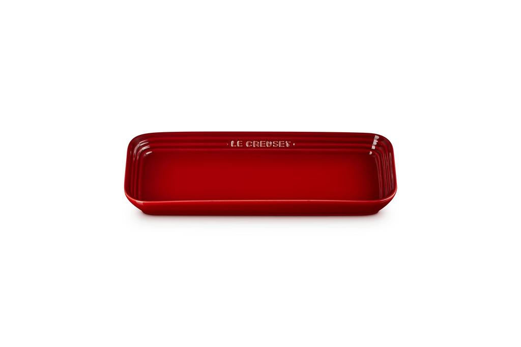 Le Creuset Legere Rectangular Plate 25cm Cherry Red