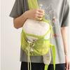 Patchwork Drawstring Backpack Y2k Student Schoolbag Versatile Casual Travel Bag  Hiking