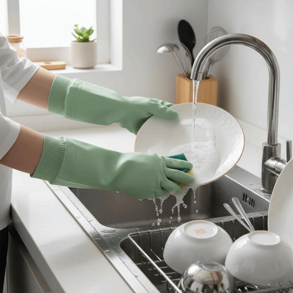 Tear-resistant Dishwashing Gloves Waterproof Housekeeping Gloves Cleaning Gloves Kitchen Use