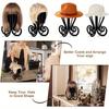 Display Collapsible Wig Head Stand Portable Travel Wig Holder Plastic Wig Stand  Barbershop