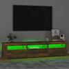 VidaXL TV Stand with LED Lights Entertainment Center Storage Media Console Living Room Furniture Home 3152759