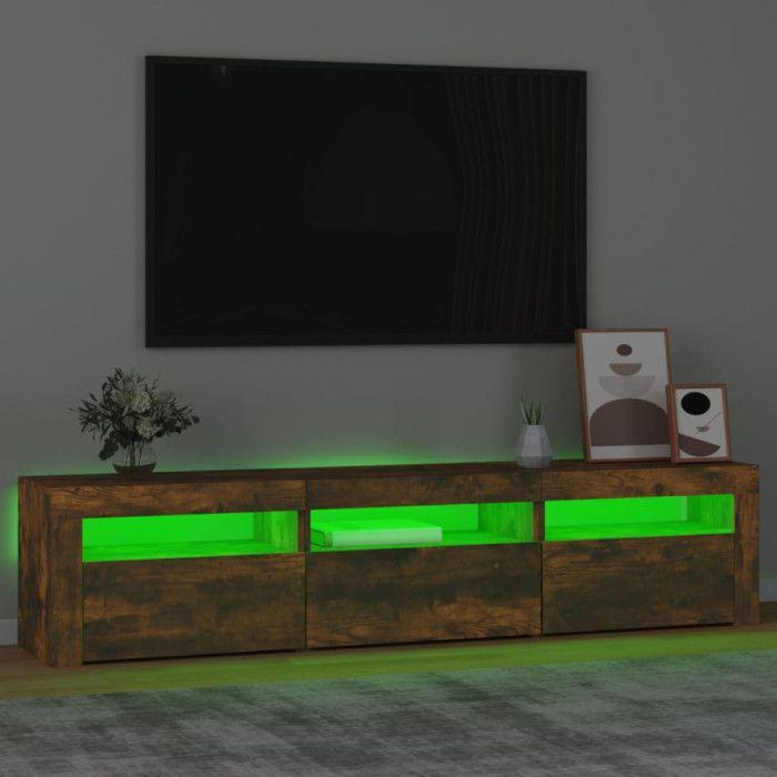 VidaXL TV Stand with LED Lights Entertainment Center Storage Media Console Living Room Furniture Home 3152759