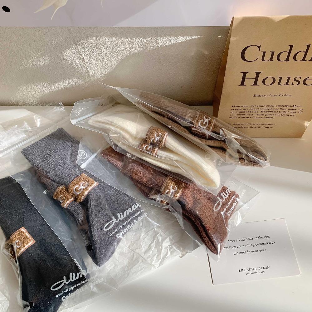 Носки средней длины для зимних ботинок, вязаные женские носки, новые зимние носки средней длины