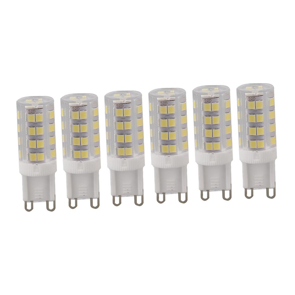 6PCS LED Corn Light Bulb 6000K 5W G9 Non Dimmable Decorative Ceiling Fan Corn Bulb for Home Garage