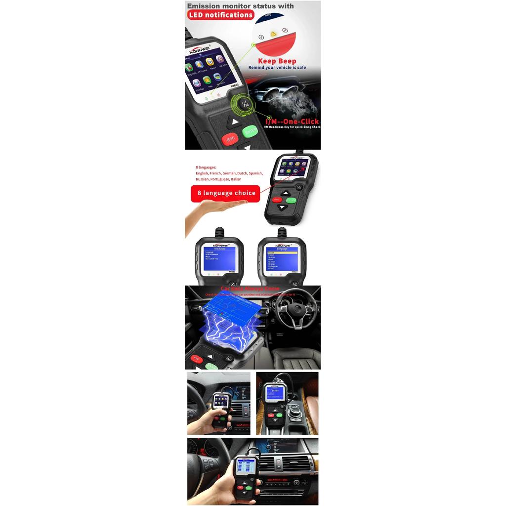 KONNWEI KW680 OBD2 Car Diagnostic Auto Diagnostic Tool KONNWEI KW680S Russian Language Car Scanner Tools Diagnostic Scanner