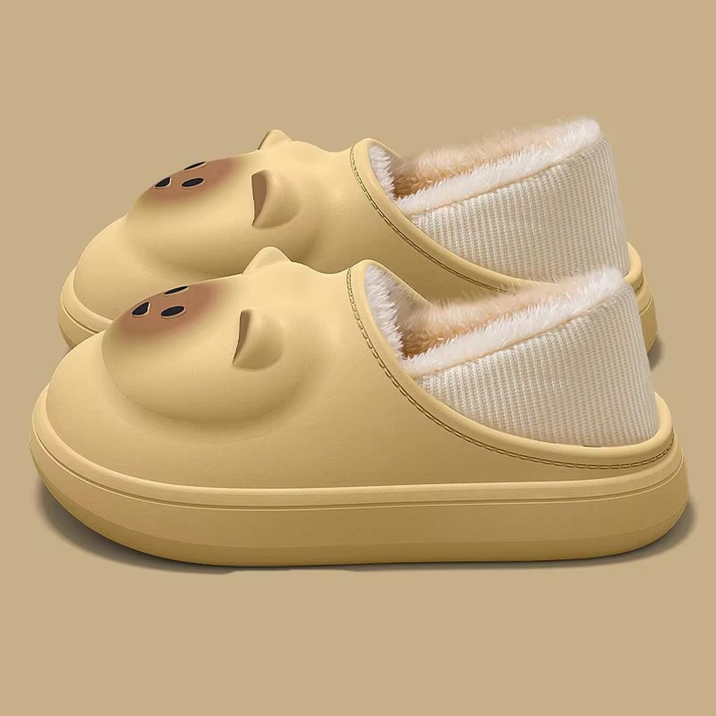 Мужские и женские шлепанцы-медвежата, облачные тапочки, летние сандалии-слайды с открытым носком - пляжная, для бассейна, душевая обувь с амортизирующей толстой подошвой(3-4(240мм), коричневый)