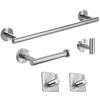 5 Pieces Bathroom Hardware Accessories Set Towel Bar Robe Hooks Toilet Paper Holder 304 Stainless