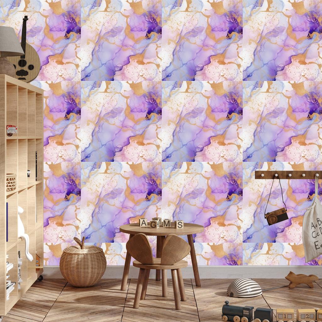 Ink Lavender and Light Gray Wallpaper for Living Room and Bedroom 50x1000