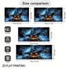 2D flat design 1 piece - Halloween witch pumpkin night light garage door banner - scary witch accessoryzyc