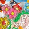 10pcs Colorful Flower Bouquet Balloon Set Aluminum Foil Five Petal Flower Balloon  Mother's Day