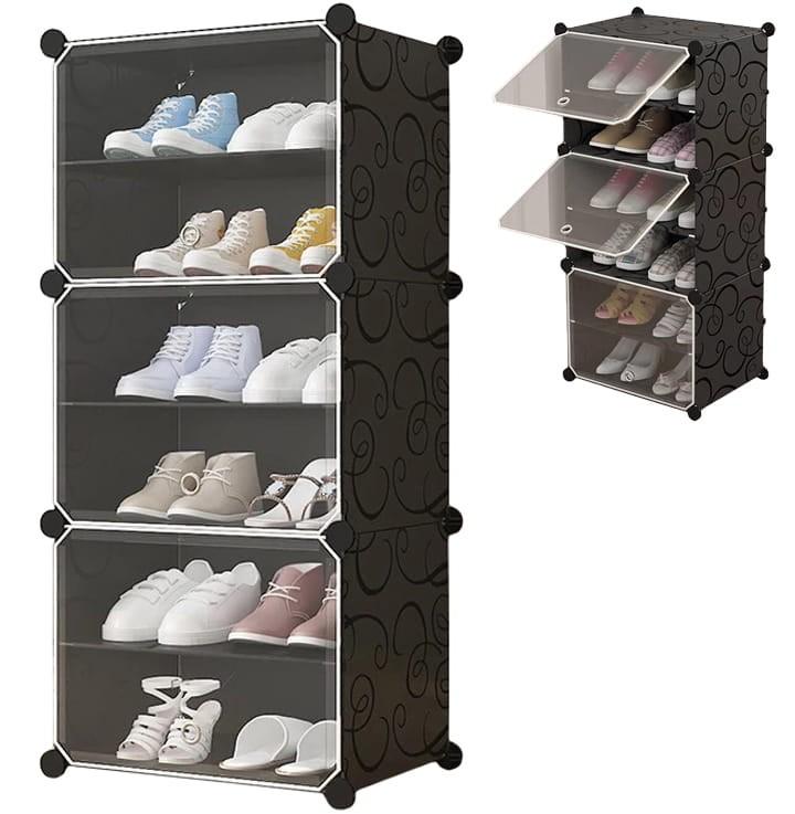 6-level modular shoe cabinet