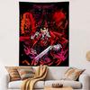 Hellsing Alucard Tapestry Wall Hanging, Vampire Anime Character Poster Art, Dark Wall Decor for Bedroom Living Room Dorm