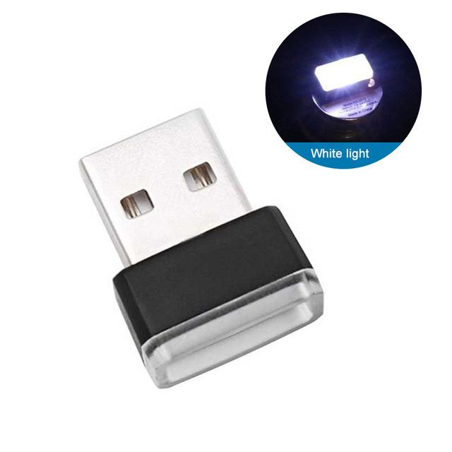 Мини-USB-светильник, светодиодный моделирующий автомобильный окружающий свет, неоновая подсветка салона, ювелирные изделия для автомобиля (7 видов световых цветов)