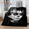 3D Gothic Horror Female Skull Dead Girl Soft Plush Blanket,Flannel Blanket Throw Blanket for Living Room Bedroom Bed Sofa Picnic