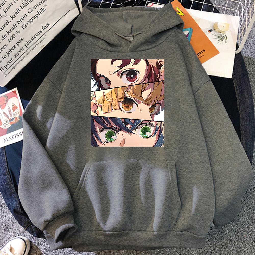 Толстовки Demon Slayer, новая толстовка с капюшоном в стиле аниме для мужчин и женщин Sabio, пуловер с графическим принтом, спортивная одежда в стиле Харадзюку, японская манга, унисекс, топы в стиле хип-хоп