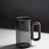 360ml High Borosilicate Glass Tea Cups Heat Resistant Clear Coffee Cups Wooden Handle Drinking Water Cup Home Office Drinkware
