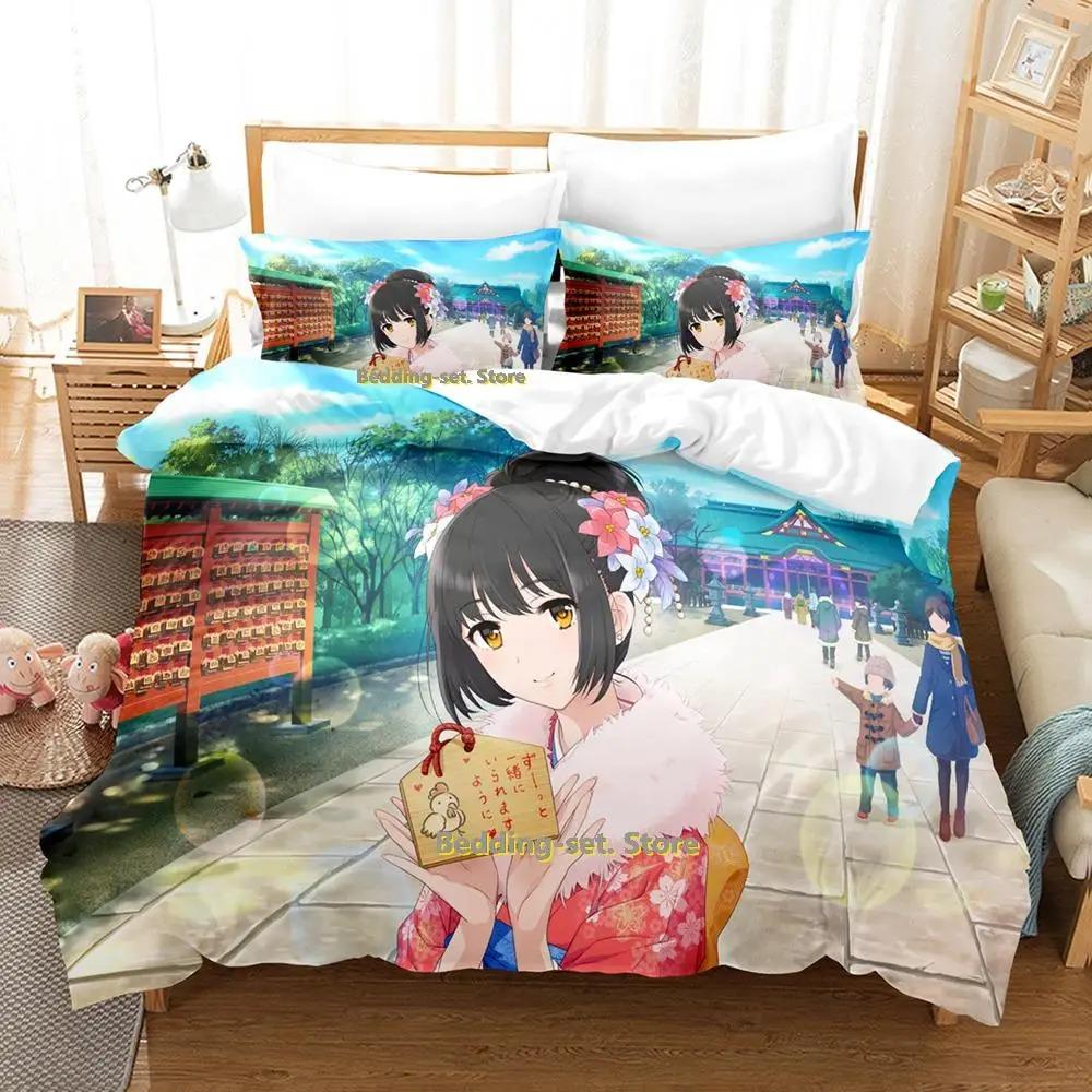 Комплект постельного белья Takafuji Kako Односпальный Полуторный Двуспальный Кинг-сайз Комплект для кровати Взрослый Детский Спальня Комплекты пододеяльников Аниме Девушки Кровать