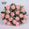 Mini Valentine's Day Flowers 18 Head Crystal Grass Bouquet Rose Flowers Decorative  Home Decorative