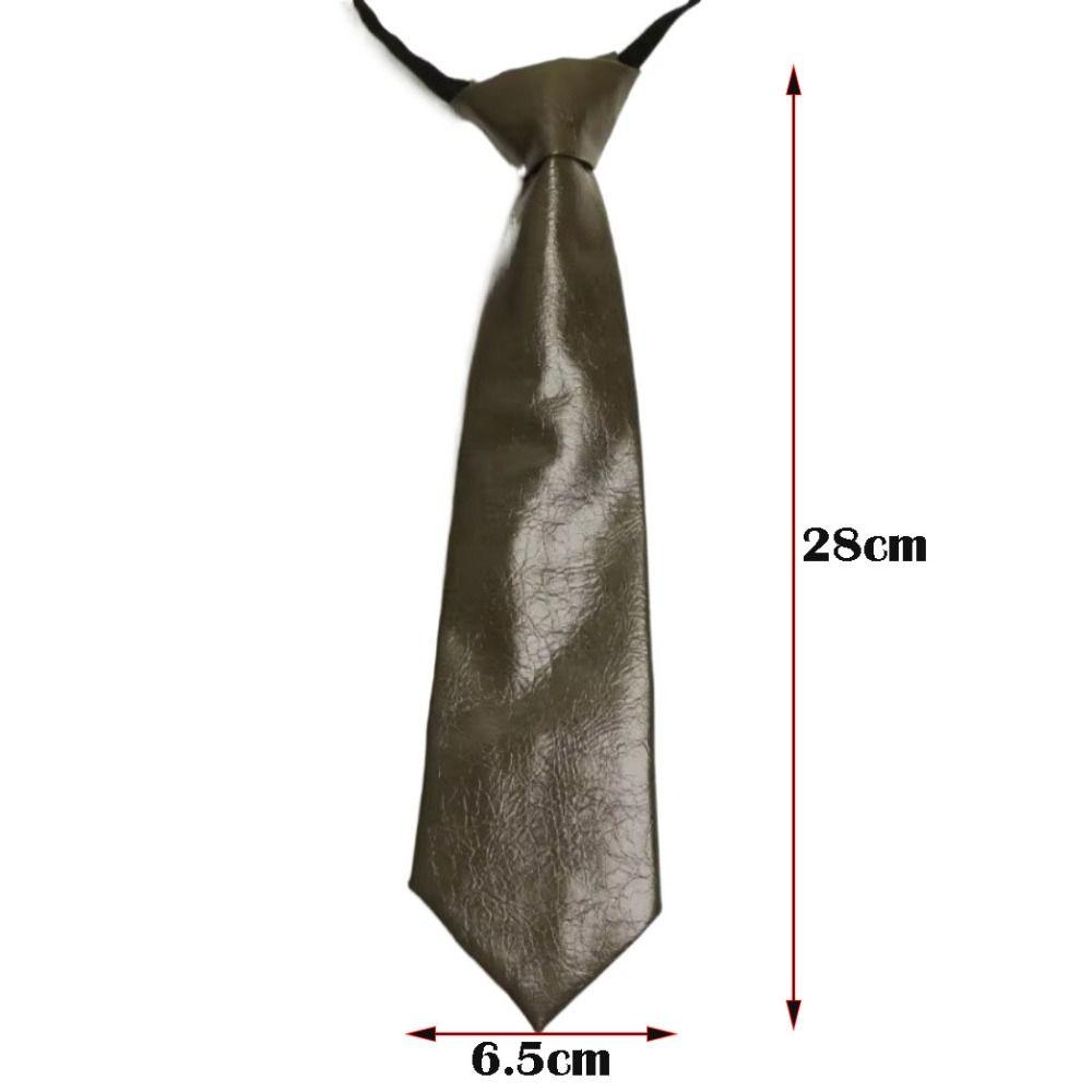 Галстуки из искусственной кожи в студенческом стиле, однотонные, ленивые, в стиле ретро, JK