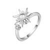 SMJEL Luxury Anti Anxiety Relaxing Women Ring Crystal Flower Dragonfly Butterfly Rings Rotating Fidget Spinner Ring Girl Wedding