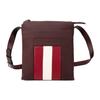 Bally Красно-белая полосатая деловая кожаная сумка-мессенджер Мужские сумки Коричневая BAUMAS-101