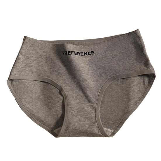 Women Underpants Mid Waist Solid Color Cotton Butt-lifted Breathability Elastic Quick-drying Sport Casual Briefs