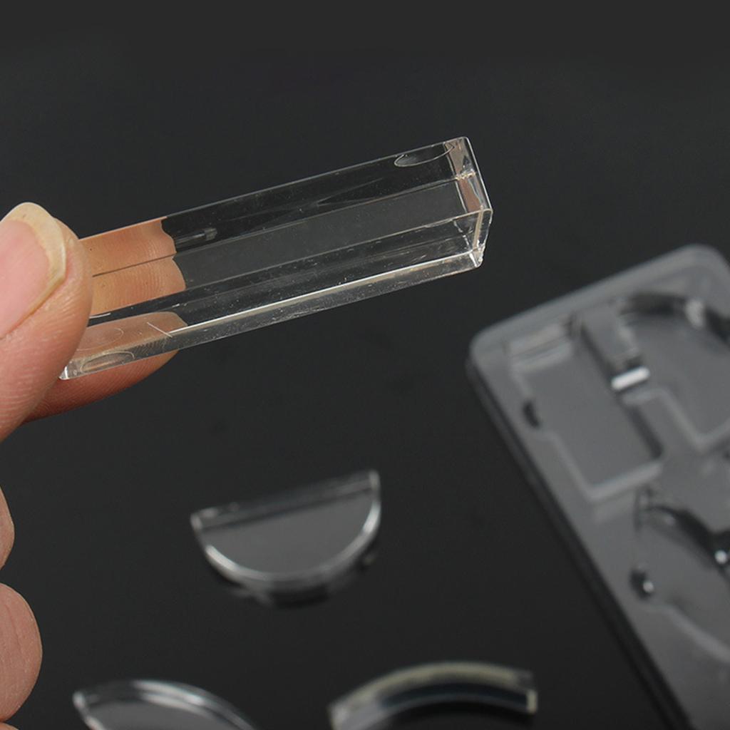 Набор оптических линз 6 шт. Призма Треугольная Полукруглая Прямоугольная Вогнутая Выпуклая линза для преподавания физики Преломленный свет