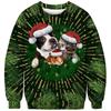 Funny Christmas Sweatshirts Animals Cats Dogs 3D Print Hoodies Women Streetwear Long Sleeve Pullovers Y2k Hoodie Woman Clothing