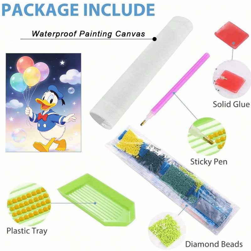 Disney Donald Duck Balloons Diamond Paint Painting Art Kit Handmade DIY5D Home Decor Gift