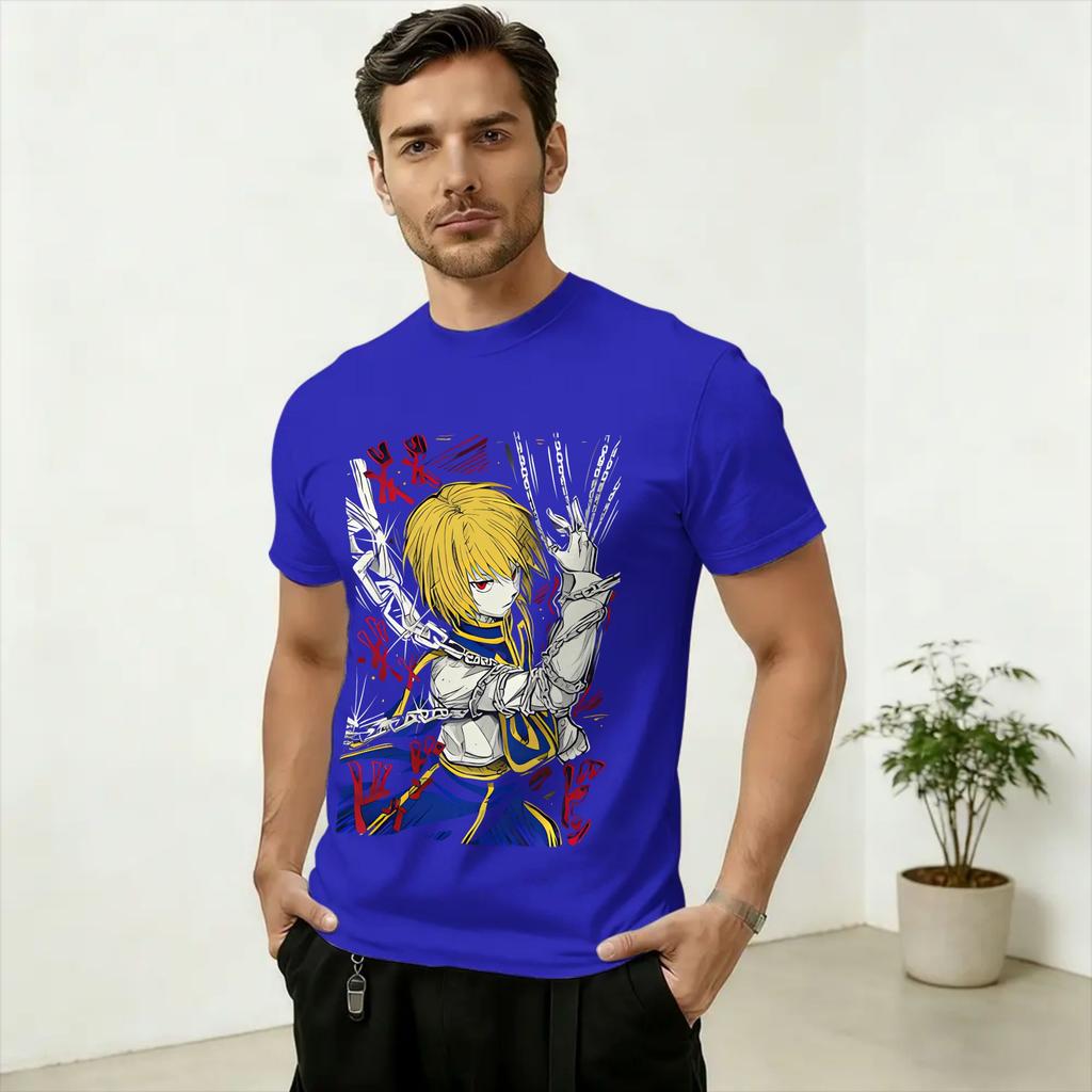 Kurapika Unisex T Shirt Funny Tee Shirt Short Sleeve Round Collar TShirts Pure Cotton Birthday Present Clothing