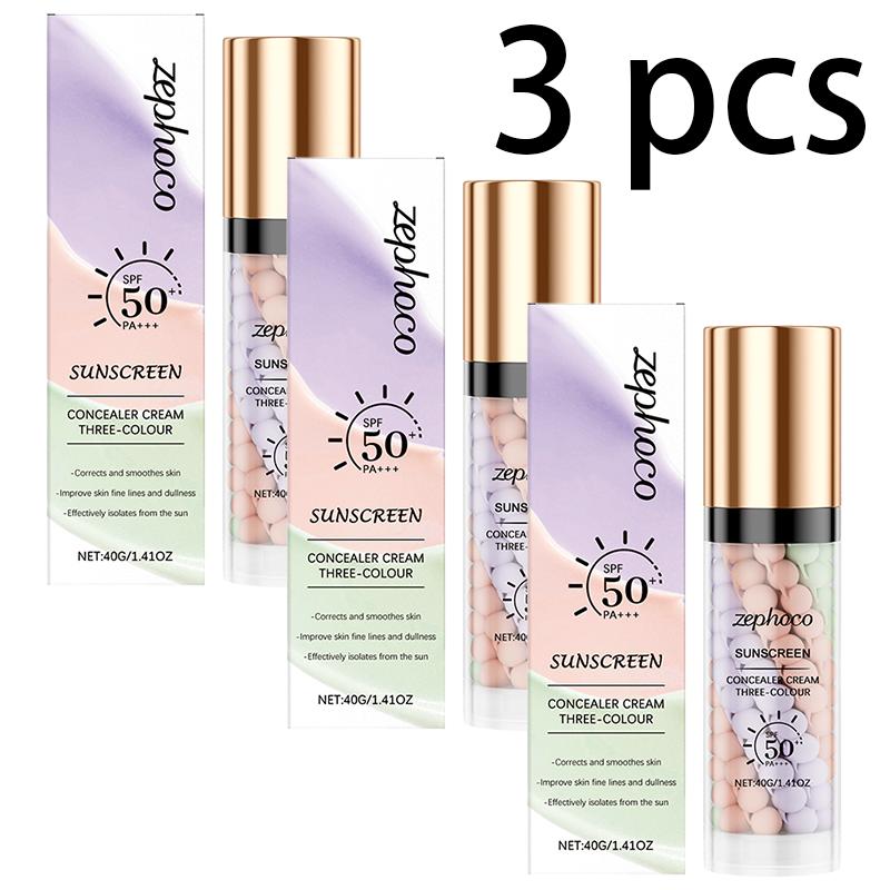 Трехцветный радужный защитный барьерный крем-консилер, барьерный крем, осветляющий, увлажняющий, выравнивающий тон кожи, фиксирующий макияж, защитный крем