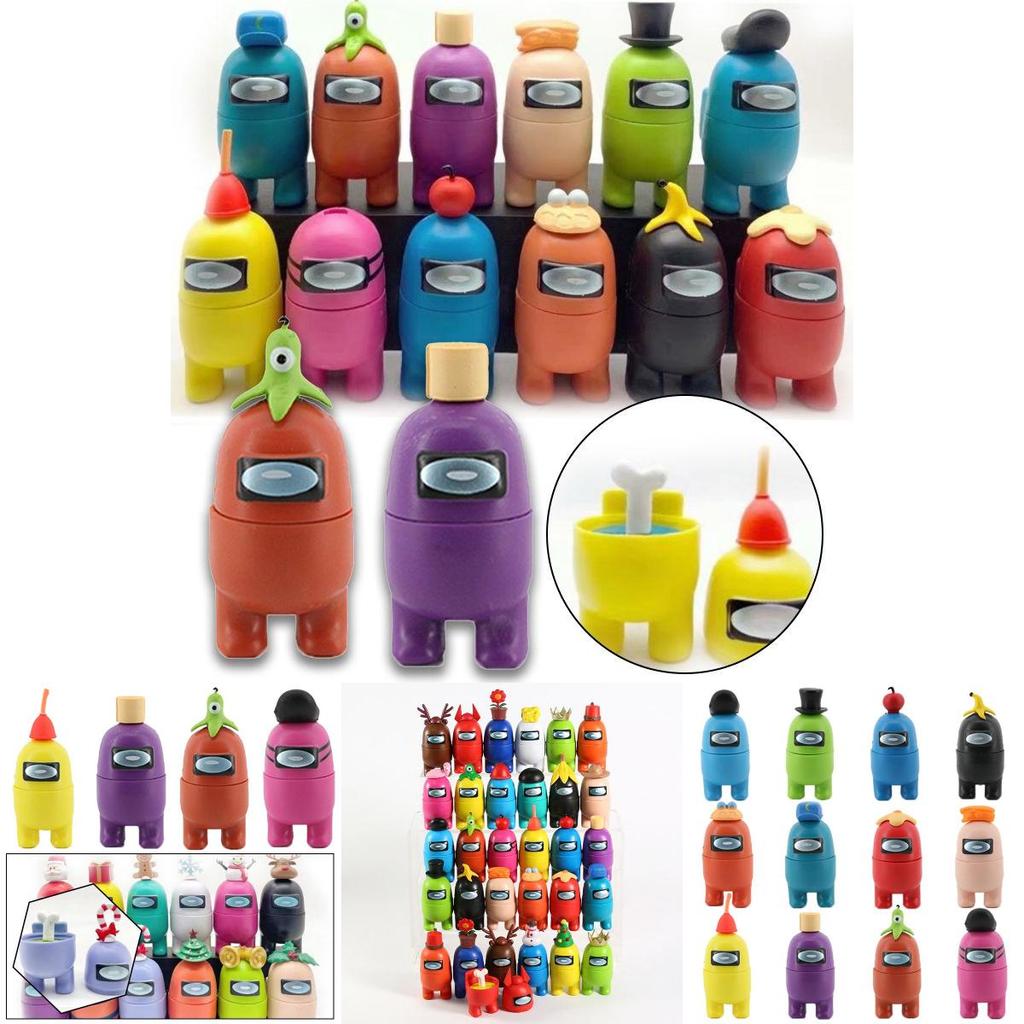 Among Christmas 12pcs Us Action Figure Crewmate Impostor Game Car Decor Desktop