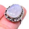 Кольцо из натурального радужного лунного камня, чистое серебро 925 пробы, размер 5,5 G5m21