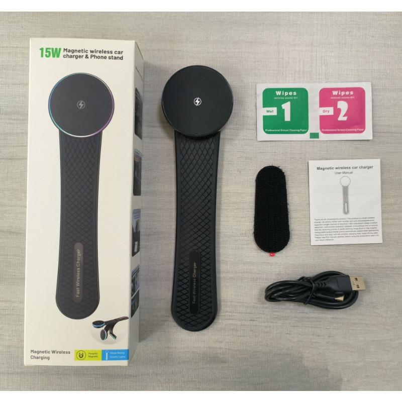 Новый автомобильный кронштейн, магнитный автомобильный беспроводной зарядный складной кронштейн для мобильного телефона, специальная навигационная присоска, 15 Вт, быстрая зарядка