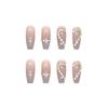 Длинные балетные ногти с постепенным изменением блеска Love Diamond Wear Nail Piece 00 Nail Fake Nail