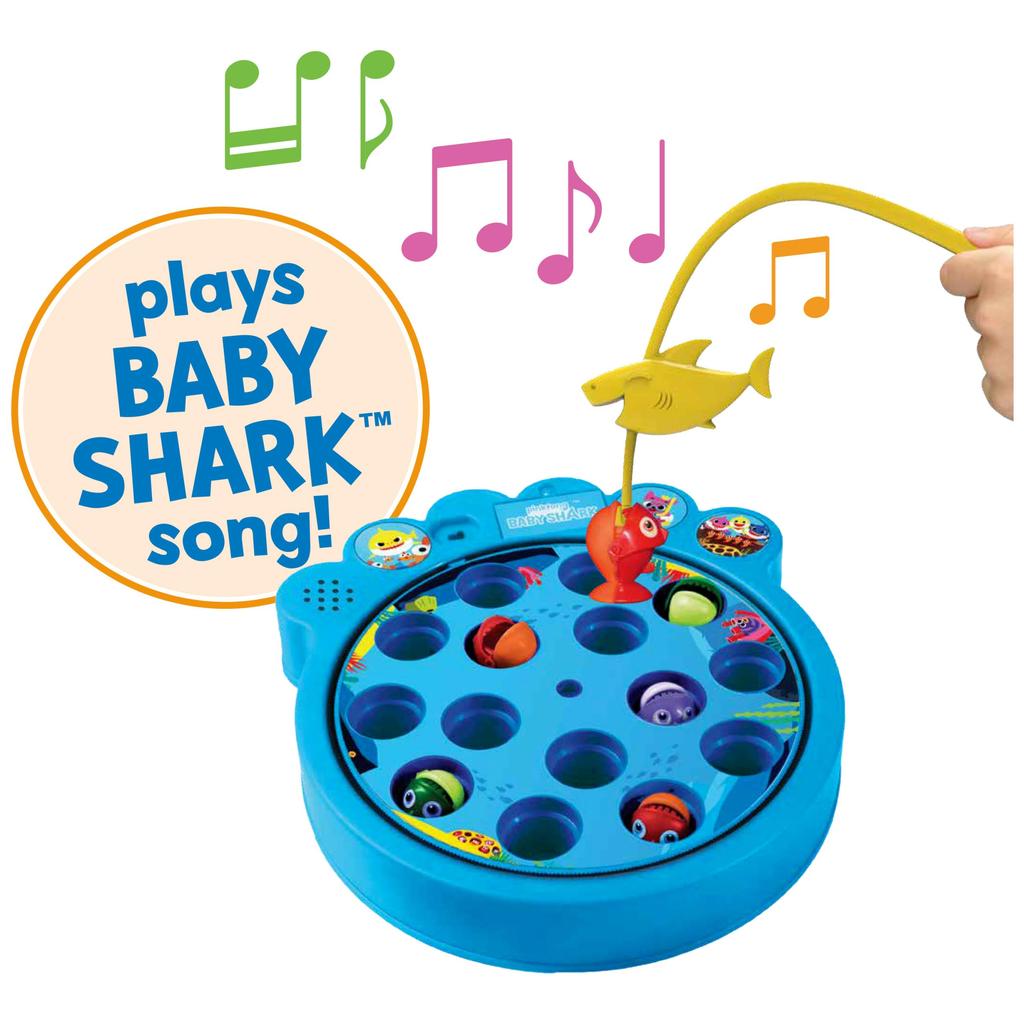 Cardinal Industries 6053381 Pinkfong Baby Shark Let's Go Hunt Musical Fishing Game, for Families and Kids Ages 4 and Up